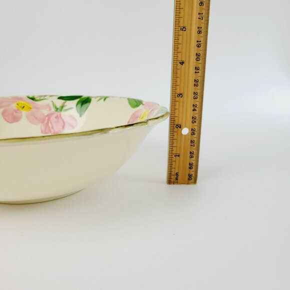 Franciscan Desert Rose 9" Serving Bowl Pink Floral Hand Painted c.1949-53 USA - Picture 10 of 10
